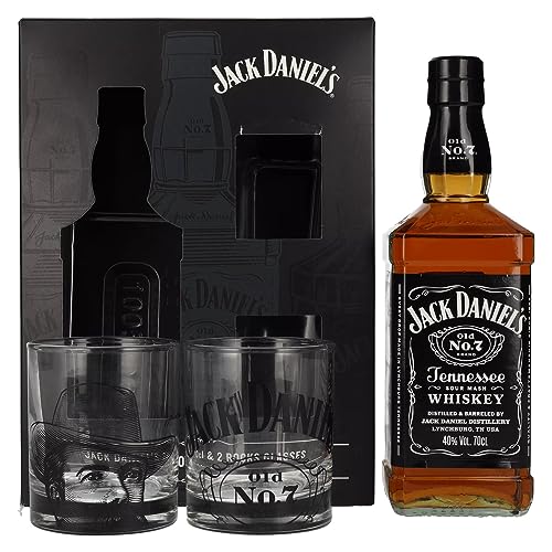 Jack Daniel's Tennessee Whiskey 40% Vol. 0,7l in Geschenkbox mit 2 Rocks Gläsern von Jack Daniel's