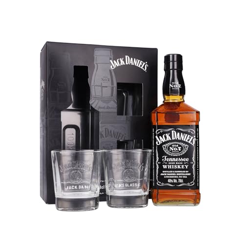 Jack Daniel's Tennessee Whiskey 40% Vol. 0,7l in Geschenkbox mit 2 Rocks Gläsern von Jack Daniel's