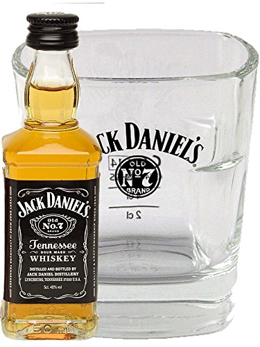 Jack Daniel's Whiskeyglas Set "Old No. 7" Plus - Whiskeyglas mit Miniatur Jack Daniel's (1 x 0.05 l) von Jack Daniel's