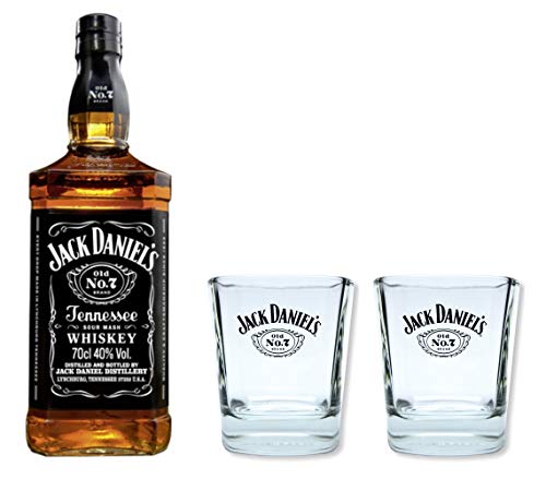 Jack Daniels 0,7l 40% Set mit 2 Original Tumblern / Whiskybechern von Jack Daniel´s