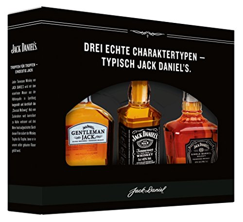 Jack Daniel's Old No. 7 Markenfamilien Geschenkset (Gentleman Jack, Single Barrel) zur Verkostung - limitiert Whisky (3 x 0.05 l) von Jack Daniel's