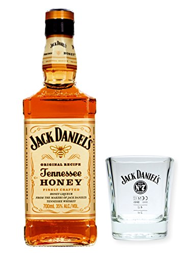 Jack Daniels Honey Whisky Likör 0,7 Liter + Jack Daniels No. 7 Glas von Unbekannt