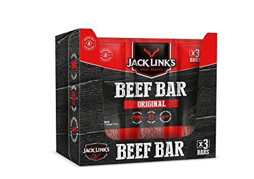 Jack Link's Beef Bar Original – 10er Pack (10 x 3 x 22,5g) – proteinreicher Rindfleischriegel – getrocknetes high–protein Rindfleisch – glutenfrei von Jack Link's