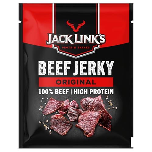 Jack Link's Beef Jerky Original – Proteinreiches Trockenfleisch vom Rind – Getrocknetes High Protein Dörrfleisch, 40g (1 er Pack) von Jack Link's