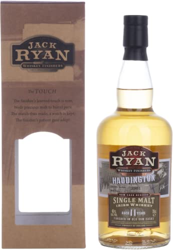 Jack Ryan HADDINGTON 11 Years Old Single Malt Irish Whiskey Rum Cask Reserve 46% Vol. 0,7l in Geschenkbox von Jack Ryan