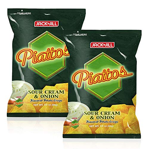 Jack'n Jill Piattos Kartoffelchips mit Geschmack, 80 ml, saure Sahne und Zwiebelgeschmack, 2 Stück von Jack'n Jill