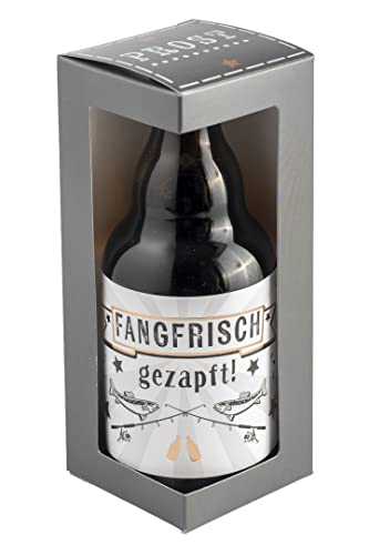 Jack´s Jack`s Bierflasche ANGLER''Fangfrisch gezapft'' mit Geschenkverpackung 0,33 l/Männergeschenk/Zum Geburtstag/Party/Angler von Jack´s