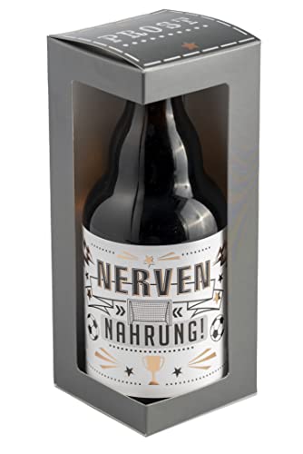 Jack`s Bierflasche Fußball "Nervennahrung" mit Geschenkverpackung 0,33 l/Männergeschenk/Zum Geburtstag/Party/Fußball von Jack´s