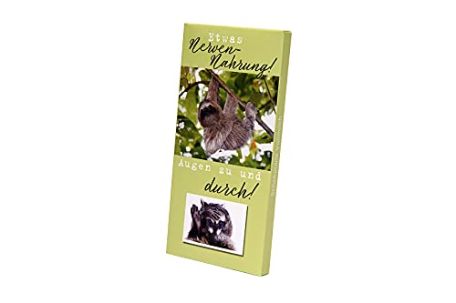 Jack's Nervennahrung Schokolade/Vollmilchschokolade/Schöne Geschenkidee / 100g Tafel/Anti Krisen Schokolade/Faultier Jack's Nervennahrung Schokolade/Vollmilchschokolade/Schöne Geschenkidee / 100g Tafel/Anti Krisen Schokolade/Faultier von Jack's