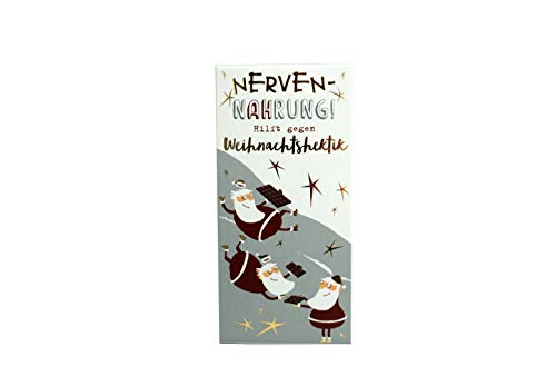 Jack's Weihnachtsschokolade / Nervennahrung gegen Weihnachtshektik / Witzig / Mit Heißfolie GOLD veredelt / Vollmilchschokolade / Nikolaus / Gegen alle Arten von Weihnachtsstress / 100g Jack's Weihnachtsschokolade / Nervennahrung gegen Weihnachtshektik / Witzig / Mit Heißfolie GOLD veredelt / Vollmilchschokolade / Nikolaus / Gegen alle Arten von Weihnachtsstress / 100g von Jack's