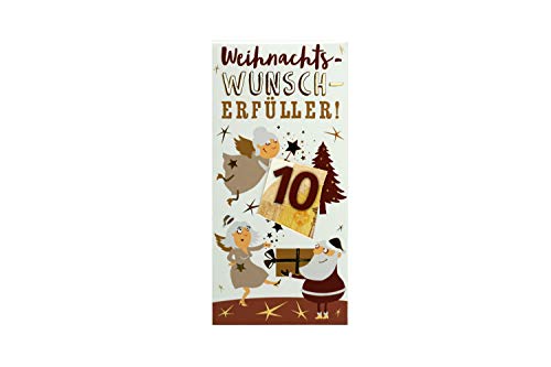 Jack's Weihnachtsschokolade / Weihnachts-Wunsch-Erfüller / Geldgeschenk / Witzig / Mit Heißfolie GOLD veredelt / Vollmilchschokolade / Gegen Weihnachtsstress / 100g / mit Schlitz für einen Geldschein Jack's Weihnachtsschokolade / Weihnachts-Wunsch-Erfüller / Geldgeschenk / Witzig / Mit Heißfolie GOLD veredelt / Vollmilchschokolade / Gegen Weihnachtsstress / 100g / mit Schlitz für einen Geldschein von Jack's