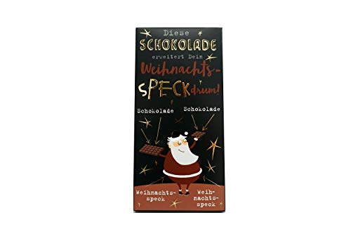 Jack's Weihnachtsschokolade / WeihnachtsSPECK Schokolade / Witzig / Mit Heißfolie GOLD veredelt / Vollmilchschokolade / Nikolaus / Gegen alle Arten von Weihnachtsstress / 100g Jack's Weihnachtsschokolade / WeihnachtsSPECK Schokolade / Witzig / Mit Heißfolie GOLD veredelt / Vollmilchschokolade / Nikolaus / Gegen alle Arten von Weihnachtsstress / 100g von Jack's