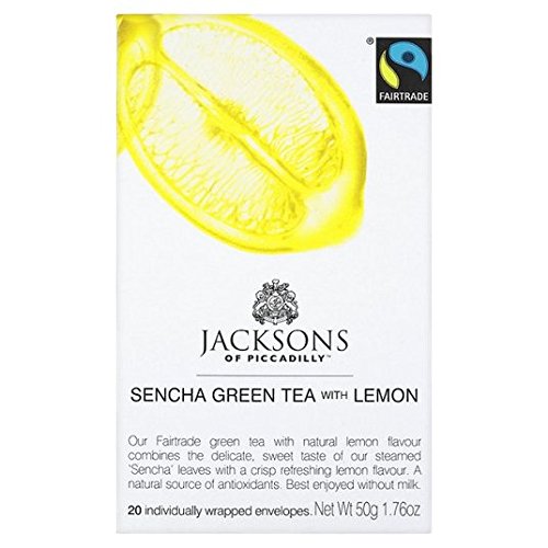 Jacksons Fair Trade Sencha Grüner Tee mit Zitrone 20 Teebeutel pro Packung von Jacksons