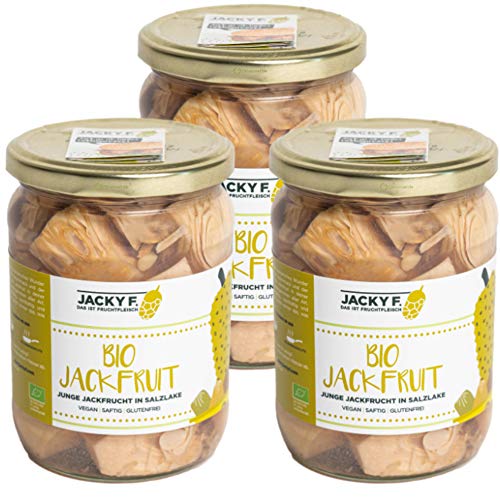 Jacky F - Junge Bio-Jackfruit in Salzlake/ DE-ÖKO-013 - 3er Pack- 3x 500g Glas von Jacky F.