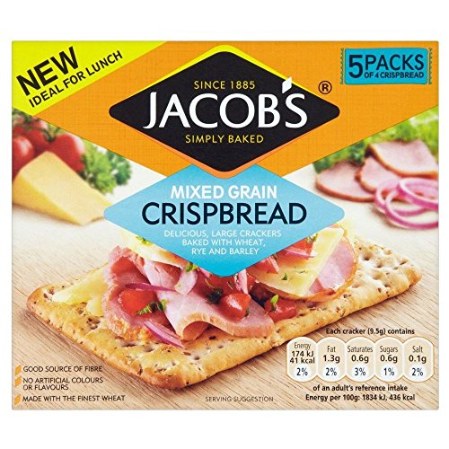 Jakobs Knäckebrot - Mixed Grain (5 pro Packung - 190g) - Packung mit 2 von Jacob's (Biscuits & Snacks)