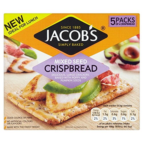 Jakobs Knäckebrot - Mixed Seed (5 pro Packung - 190g) - Packung mit 6 von Jacob's (Biscuits & Snacks)