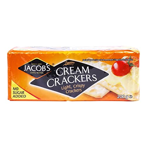 Jacob's Cream Crackers. 200g Pack (Pack of 6)
