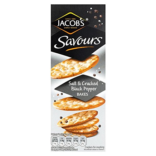 Jacob's Savours Salt & Cracked Black Pepper Bakes 200g von Jacob's