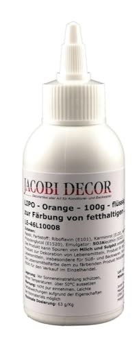 LIPO Orange Azofrei 100g zur Färbung von fetthaltigen Lebensmitteln von Jacobi Decor