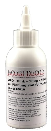 LIPO Pink Azofrei 100g zur Färbung von fetthaltigen Lebensmitteln von Jacobi Decor