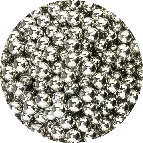 Jacobi Decor Schokoladen Perlen | Chocoballs silber groß | 850g Größe ca. 9-10mm von Jacobi Decor
