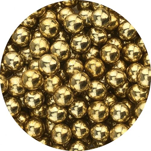 Jacobi Decor Schokoladen Perlen | Chocoballs vintage gold groß | 850g Größe ca. 9-10mm von Jacobi Decor