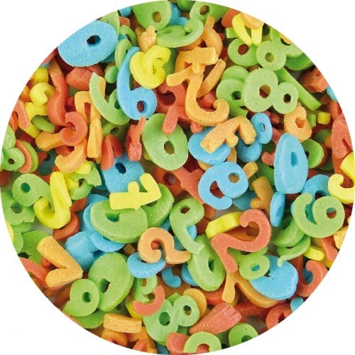 Jacobi Decor Zucker Zahlen Bunt 600g | Essbare Dekoration für Kuchen und Torten Jacobi Decor Zucker Zahlen Bunt 600g | Essbare Dekoration für Kuchen und Torten von Jacobi Decor