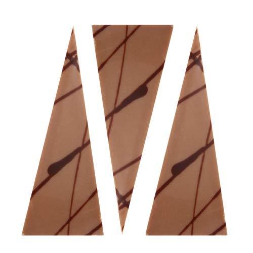 Schokoladendeko Dreiecke braun mit Linien LxB ca.70x30mm 261 Stck von Jacobi Decor
