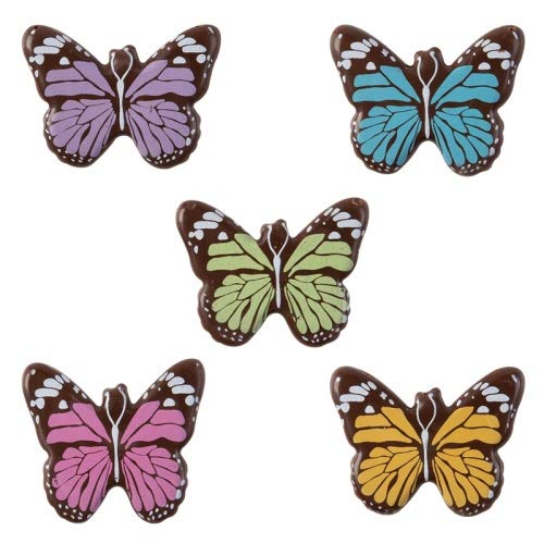 Schokoladenschmetterlinge bunt, 5-fach sortiert 35x30 mm 120 Stck Schokoladenschmetterlinge bunt, 5-fach sortiert 35x30 mm 120 Stck von Jacobi Decor