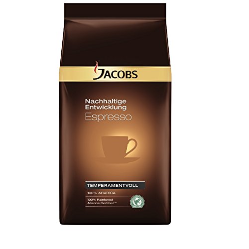 Jacobs Nachhaltige Entwicklung Espresso 8 x 1Kg ganze Bohne von Jacobs