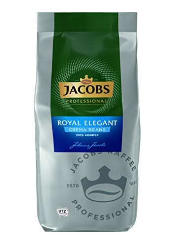 Jacobs Professional Royal Elegant Café Crema, 1kg Bohnenkaffee, ganze Bohne, 100% Arabica, Intensität 3/5, ideal für Kaffee-Vollautomaten von Jacobs
