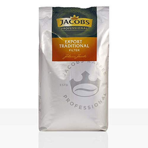 Jacobs Export Traditional Filterkaffee, 1kg gemahlener Kaffee, gehaltvolles und würziges Aroma von Jacobs