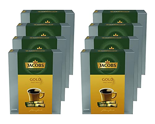 Jacobs Professional Gold Instant Sticks 8er-Pack, 8x25x1,8g löslicher Instant Kaffee, milder und aromatischer Geschmack, löslicher Bohnenkaffee, Vorratspack, Tassenportionen von Jacobs