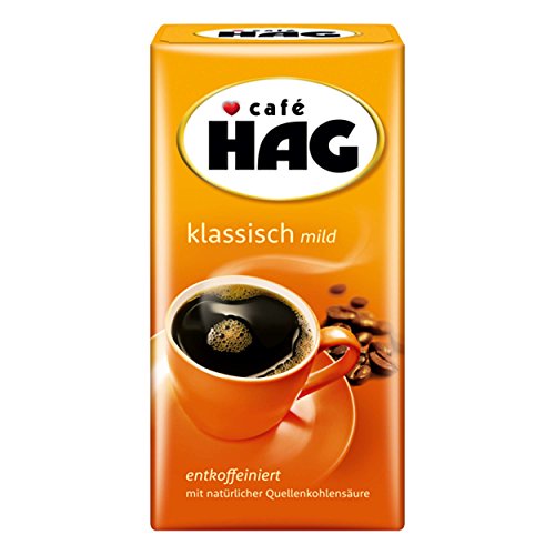 Cafè Hag Klassisch mild, Vollmundiges Aroma, Entkoffeiniert, 10 x 500 g von Jacobs
