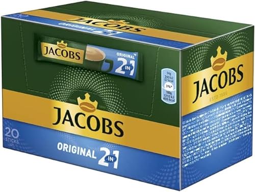 JACOBS 3in1 Instant COFFE Liquer 100 STICKS EINZELN PORTIONEN FRESH STOCK GROSSHANDEL UK Strong & Rich Coffee von Jacobs