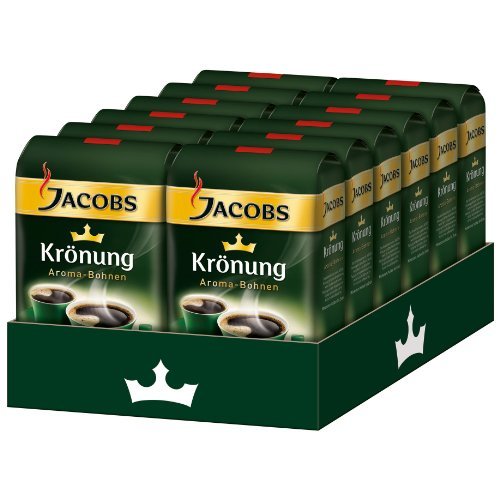 JACOBS KRONUNG WHOLE BEAN AROMA BOHNEN COFFEE CASE 12 x 500g by JACOBS WHOLE BEAN COFFEE von Jacobs