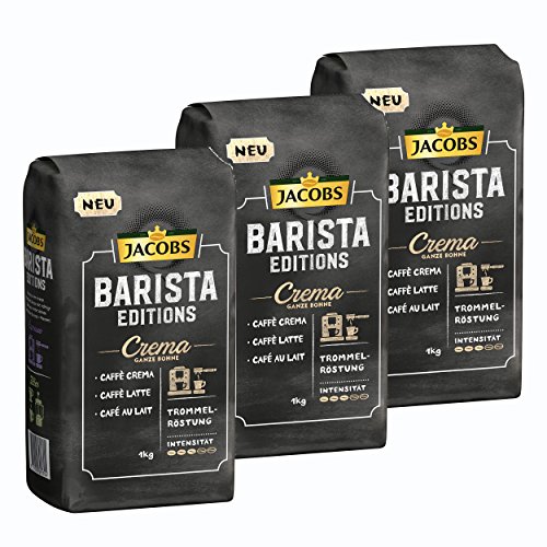 JACOBS Kaffeebohnen Barista Editions Crema Kaffeebohnen, 3 x 1000 g von Jacobs