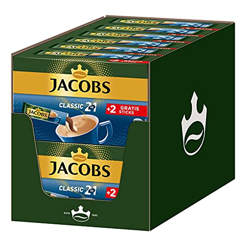 JACOBS Löskaffee 2in1 Classic 12x 10+2 Sticks löslicher Kaffee Instantkaffee 144 von Jacobs