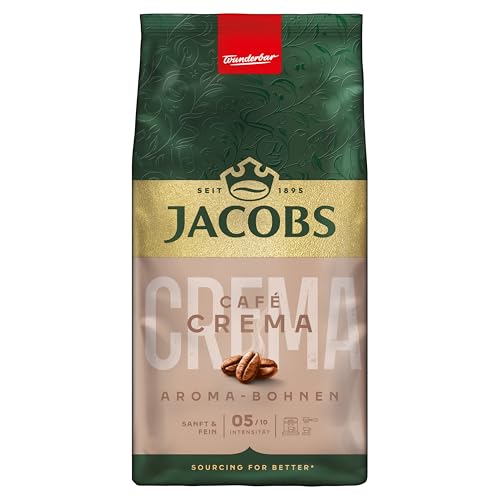 Jacobs Kaffeebohnen Café Crema Aroma-Bohnen, sanft & fein nussig, geröstet in Bremen, Intensität 5/10, Kaffee ganze Bohnen, 500 g Jacobs Kaffeebohnen Café Crema Aroma-Bohnen, sanft & fein nussig, geröstet in Bremen, Intensität 5/10, Kaffee ganze Bohnen, 500 g von Jacobs