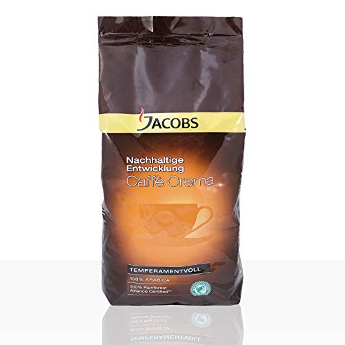 Jacobs Caffè Crema - Nachhaltige Entwicklung, 8 x 1000 g = 8,00 kg Jacobs Caffè Crema - Nachhaltige Entwicklung, 8 x 1000 g = 8,00 kg von Jacobs
