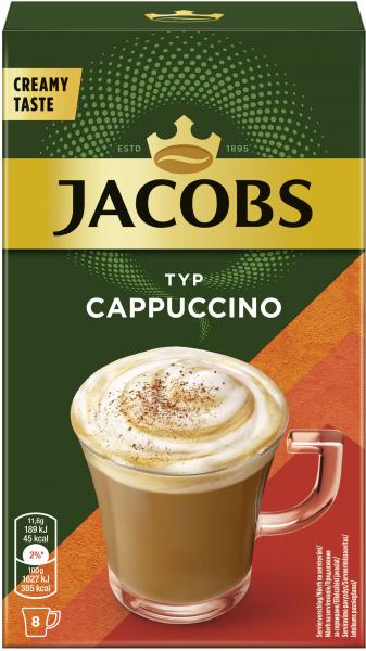 Jacobs Cappuccino, 8 Sticks mit Instant Kaffee von Jacobs