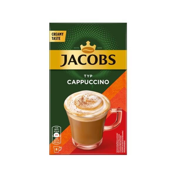 Jacobs Cappuccino, 8 Sticks mit Instant Kaffee von Jacobs