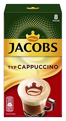 Jacobs Cappuccino, 80 Kaffeesticks, 10er Pack, 10 x 8 Getränke von Jacobs
