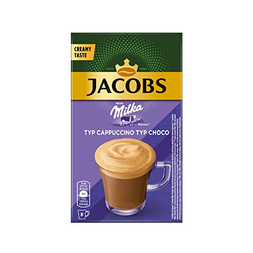 Jacobs Cappuccino Milka, 40 Kaffeesticks, 1 x 8 Getränke Jacobs Cappuccino Milka, 40 Kaffeesticks, 1 x 8 Getränke von Jacobs