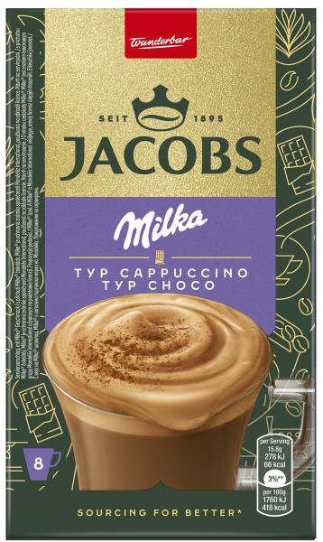 Jacobs Typ Cappuccino Milka 8 Sticks Jacobs Typ Cappuccino Milka 8 Sticks von Jacobs