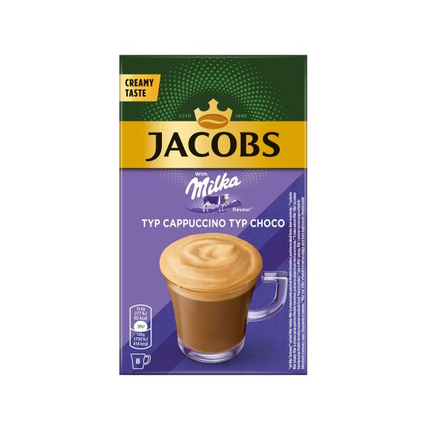 Jacobs Cappuccino Milka, 8 Sticks mit Instant Kaffee von Jacobs
