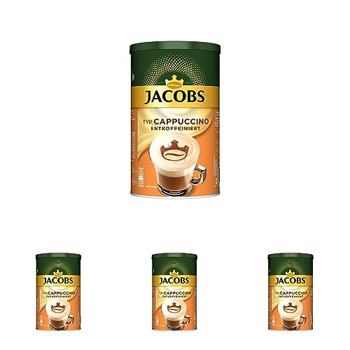 Jacobs Cappuccino entkoffeiniert, 220 g Kaffeespezialitäten (Packung mit 4) von Jacobs