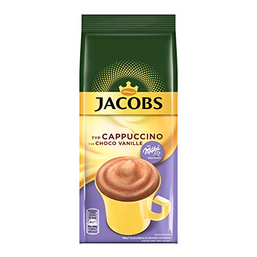 Jacobs Cappuccino Choco Vanille, 12 x 500 g Kaffeespezialitäten im Nachfüllbeutel von Jacobs