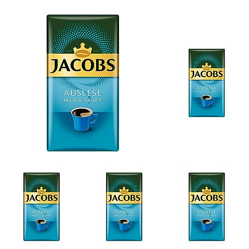 Jacobs Filterkaffee Auslese: Mild und Sanft, 500 g gemahlener Kaffee (Packung mit 5) von Jacobs