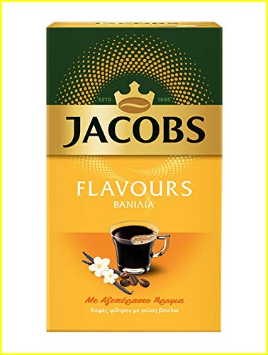 Jacobs Gemahlener Filterkaffee Vaniliengeschmack für Heiß/Kalt Freddo, 1 Packung mit 250 g von Jacobs